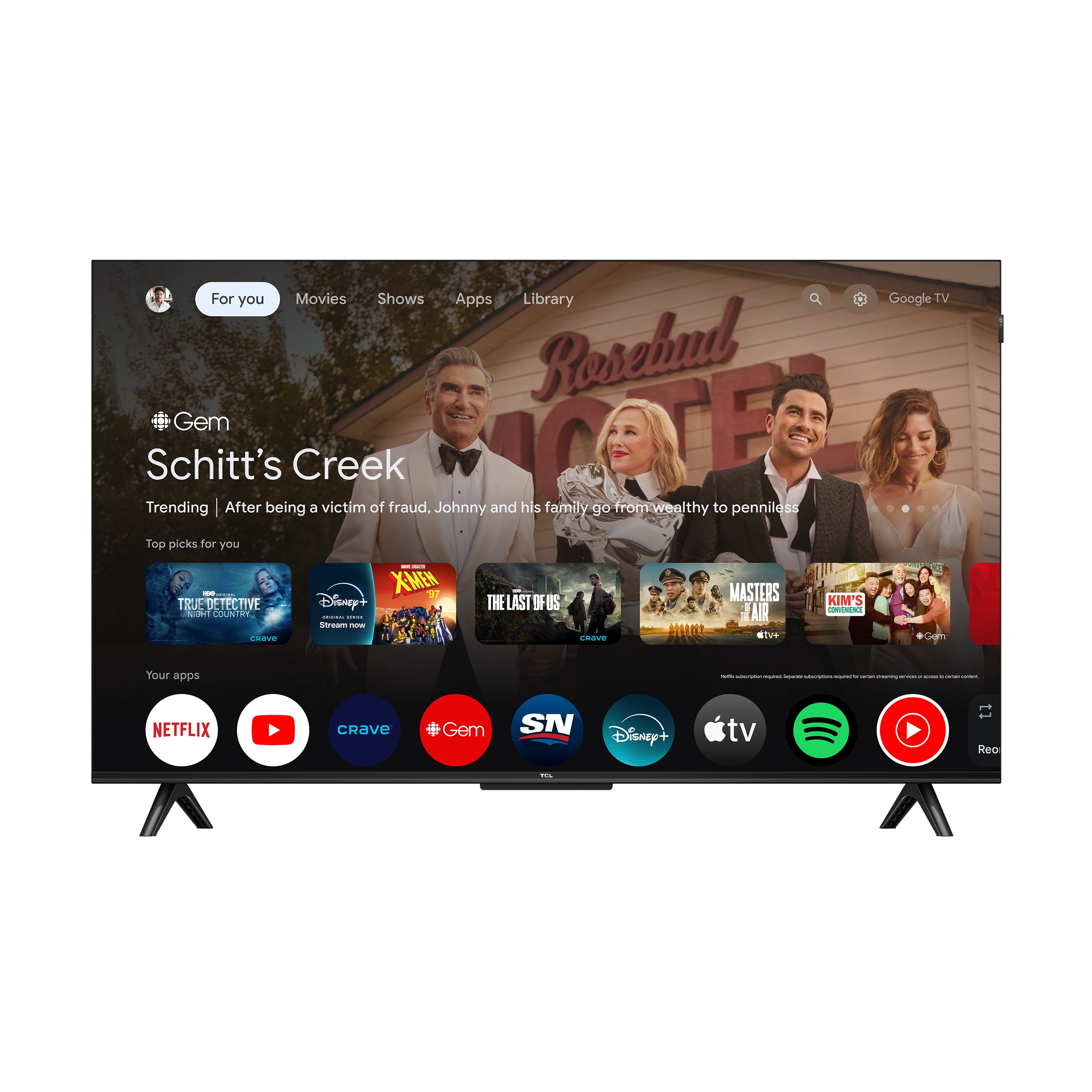 TCL 43インチ QLEDテレビ Google TV TCL 43
