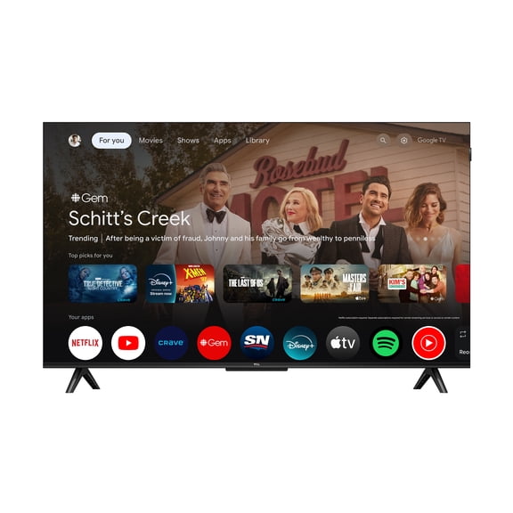Téléviseur intelligent TCL QLED 4K UHD HDR de 43" Série Q avec Google TV – 43Q51K