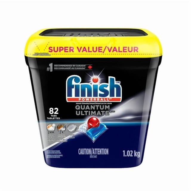 Finish® Quantum Ultimate® Dishwasher Detergent Pods, No pre rinse needed, For Deep clean & sparkling shine