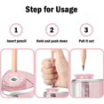thumbnail image 4 of 1-Piece Electric Pencil Sharpener — Designed for Children: Features a Sharp Blade for Rapid Sharpening; Suitable for No. 2 Pencils, Schools, Classrooms, Offices, and Home Use.,Blue, 4 of 7