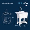 thumbnail image 2 of UTILITYSINKS Plastic 30” Freestanding Utility Sink with Pull Faucet, White, 2 of 8