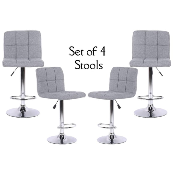 Plata Import Adjustable Swivel Stool Set of 4 in Grey Color