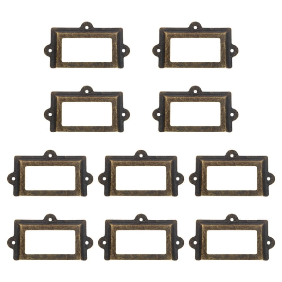 Miangastore 10pcs Medicine Chest Label Pull Frames Holders Drawer Label Frames