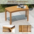 thumbnail image 4 of Gymax Outdoor Curved Acacia Wood Bench Set of 2 Patio Garden Backless Fire Pit Bench, 4 of 7