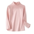 thumbnail image 1 of MeetoTime Little & Big Kids Soft Long Sleeve Mock Turtleneck Shirts Soft Solid Color Base Layer Undershirts Tops, 1 of 3