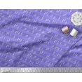 thumbnail image 3 of Soimoi Purple Cotton Poplin Fabric Notes Musical Instrument Print Fabric by the Yard 56 Inch Wide, 3 of 5