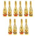 thumbnail image 1 of ziyahi 10x Gold plated Musical Speaker Cable Wire Screw Banana Plug Connector 4MM, 1 of 5