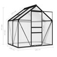 thumbnail image 4 of vidaXL Serre Anthracite Aluminium 2,47 M2, 4 of 5