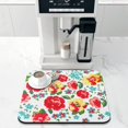 thumbnail image 3 of Coffee Bar Mat Accessories for Countertop Absorbent Hide Stain Rubber Backed Dish Drying Mats for Kitchen Counter Draining Pad Decor Gift Fit Under Coffee Maker Coffee Pot Espresso Machine (18x16in), 3 of 5