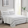 thumbnail image 1 of Marina Decoration Ultra Soft Silky Deep Pocket Rich Printed Bedding Rayon from Bamboo All Season Sheet Set with Pillowcases, Simplify Modern Geometric Pattern, 1 of 7