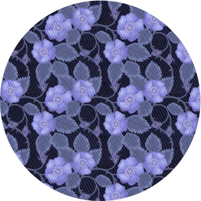 Ahgly Company Tapis Rond Lavable en Machine Intérieur Transitionnel Bleu, 4 Pieds Rond