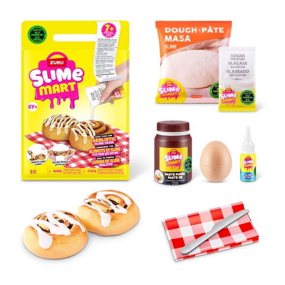 Slime Mart Shopping Bag Cinnamon Rolls by ZURU - Play Food Themed DIY Slime Kit for Kids Ages 6+