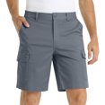 thumbnail image 1 of TIMIFIS Lightweight Cargo Shorts for Mens Elastic Waist with Button and Zipper Multi Pockets Solid Color Hiking Work Travel Golf Camping Casual Summer Comfy Shorts, 1 of 8