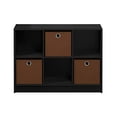 thumbnail image 4 of Furinno 99940AM-MBR Basic 3 x 2 in. Bookcase Storage with & Bins, Americano & Medium Brown, 4 of 5