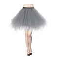 thumbnail image 1 of ChicWind Jupon en Tulle Superposé Gris pour Femmes, 1 of 4