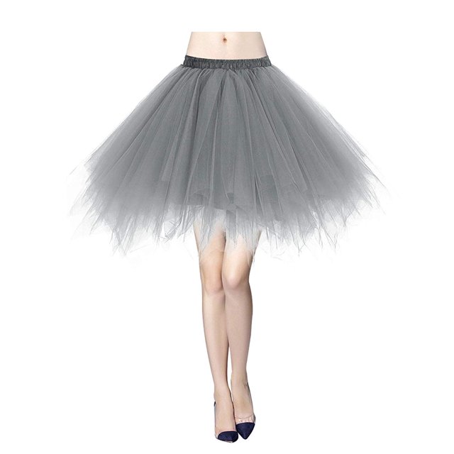 ChicWind Jupon en Tulle Superposé Gris pour Femmes