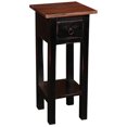 thumbnail image 1 of Sunset Trading Cottage Narrow Wood Side Table in Antique Black and Raftwood Top, 1 of 5