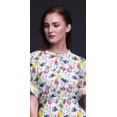 thumbnail image 3 of Bimba Rayon Circle & Triangle Geometric Womens Printed Side Slit SummerDressLong Maxi Gown-Medium, 3 of 6