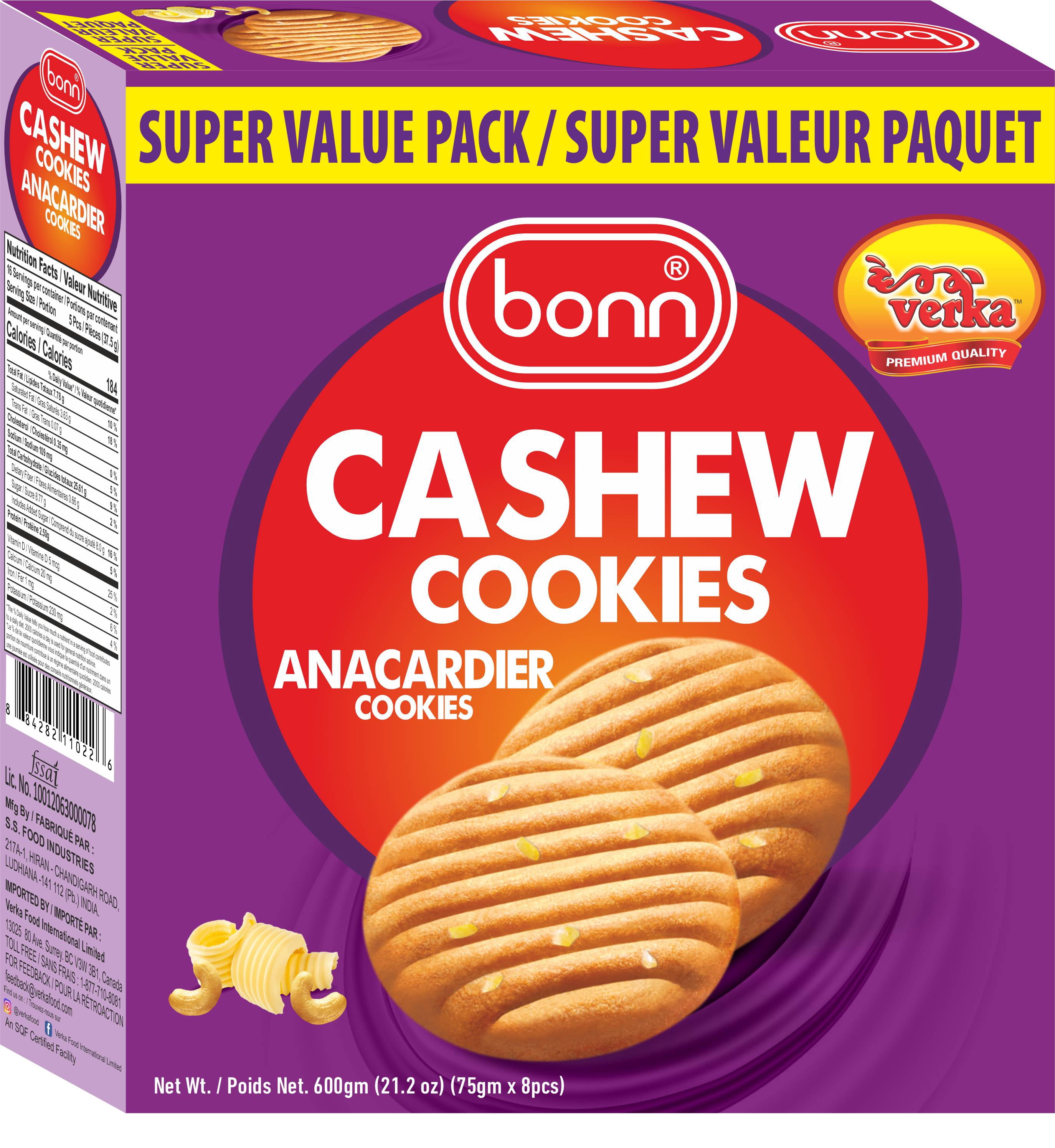 Bonn Cashew Cookies, 600g