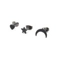thumbnail image 1 of Ensemble de 3 Pcs Boucles d'Oreilles Femme Étoile Lune Cœur Boucles d'Oreilles Fille Soirée Fête Bal Boucles d'Oreilles Punk Clous d'Oreilles en Strass, 1 of 7