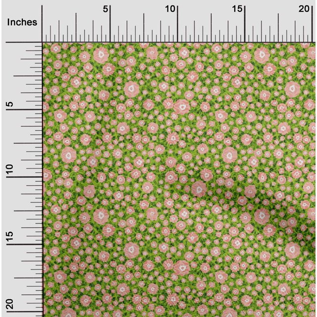 oneOone Cotton Jersey Green Fabric Floral & Texture Craft Projects Decor Fabric Printed By The Yard 58 Inch Wide