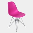 thumbnail image 1 of Chaise chromée rose foncé Heavenly Collection LOT DE 2, 1 of 1