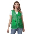 thumbnail image 3 of TOPTIE Adult Mesh Vest Zipper Supermarket Team Volunteer Uniform Vest - Orange, 3 of 6