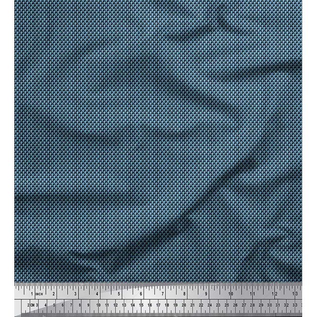 Soimoi Cotton Cambric Fabric Triangle Geometric Decor Fabric Printed Yard 42 Inch Wide