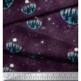 thumbnail image 3 of Soimoi Satin Silk Fabric Tree,Moon & Sacred Geometry Galaxy Fabric Prints By Yard 42 Inch Wide, 3 of 3