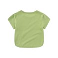 thumbnail image 4 of Cethrio Hauts à Manches Courtes pour Filles, T-Shirts d'Été en Coton Col Rond Verts Taille 3-4, 4 of 7