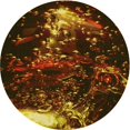 thumbnail image 1 of Ahgly Company Machine Washable Indoor Round Transitional Night Red Area Rugs, 3' Round, 1 of 7