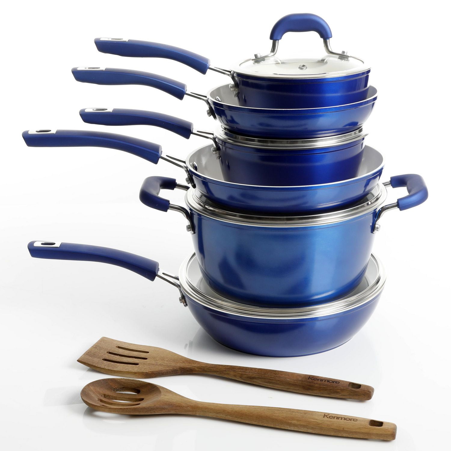 Kenmore Arlington Batterie de cuisine 12 pièces, Bleu Métallisée