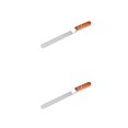 thumbnail image 4 of Wweixi Stainless Steel Blade Offset Spatula For Cake Decorating Multifunction Best Helper Frosting Spatula Scimitar 10in 2Set, 4 of 6