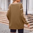thumbnail image 4 of Penkiiy Chandails en Molleton Oversize pour Femmes Manches Longues Col Rond Fermeture Éclair Latérale Chandail Tops Vêtements Tendance Automne 2024 L Café, 4 of 7