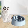 thumbnail image 4 of Bol pour Chat et Chien 15 Degrés Surélevé Antidérapant Cou Incliné Surélevé Acier Inoxydable Blanc, 4 of 5