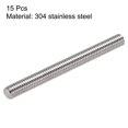 thumbnail image 2 of Unique Bargains M6 x 60mm Fully Threaded Rod 304 Stainless Steel Right Hand Threads 15 Pack, 2 of 4
