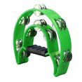 thumbnail image 1 of Hand Tambourine, Hand Bell Double Row Metal Jingles Percussion Instrument Bell Tambourine for  Party Holiday Karaoke, 1 of 8