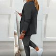thumbnail image 4 of Womens Business Work Suit Set Long Sleeve Open Front Blazer with Slim Fit Suit Pants Basic Work Office Formal Suit Sets, 4 of 6