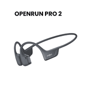 New Shokz OpenRun Pro 2 - Open-Ear, Bone Conduction Sport Headphones - Sweat Resistant, Workout Headphones with 30ft Bluetooth - Secure, Comfortable Fit - Deep Bass and Smart Mic - Shokz App (Black)