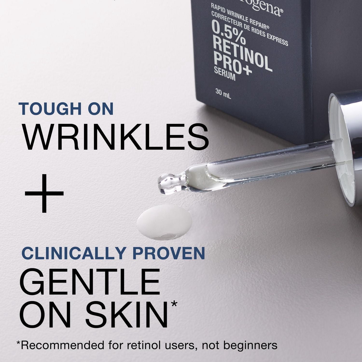 Neutrogena Rapid Wrinkle Repair 0.5 % Sérum Rétinol Pro+ - Sérum Visage Anti-Âge - Réparation Rapide des Rides et des Taches Brunes