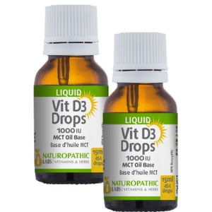 Vitamin D Drops 1,000iu (MCT Oil Base) - 15 + 15ml FREE