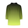 thumbnail image 5 of RXIRUCGD Haut/chemise à Manches 3/4 Imprimé Rétro Décontracté pour Femmes, Vert, Taille : 2TG, 5 of 5