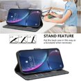 thumbnail image 4 of Wallet Case for iPhone 17 Pro RFID Blocking Flip Cover with Card Slots & Kickstand Black, 4 of 7