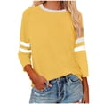 thumbnail image 1 of Timegard Hauts pour Femmes Grande Taille Col Rond Manches 3/4 T-Shirts Confortables Tunique Décontractée pour Porter avec des Leggings, 1 of 4