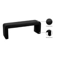 thumbnail image 4 of Bowery Hill Contemporary Upholstered Velvet Bench in Black Finish, 4 of 5