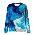 thumbnail image 5 of CEHVOM Hauts Amples à Col Rond pour Femmes, T-Shirts Imprimés Décontractés à Manches Longues, Blouse en Liquidation, 5 of 5