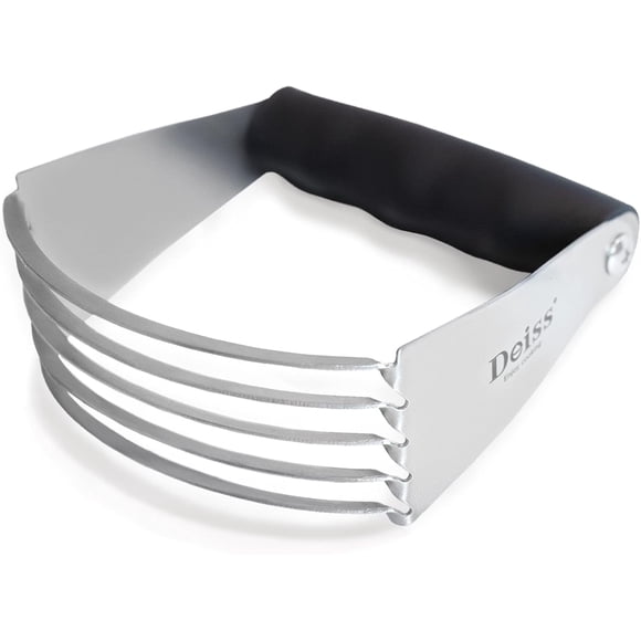 Deiss PRO Pastry Cutter - Pastry Blender Stainless Steel & Pastry Dough Cutter, Non-Slip Handle - Dishwasher Safe Dough Blender
