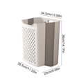 thumbnail image 3 of SLYNSHome Compact Laundry Basket,Plastic Collapsible Laundry Hamper Wall Mounted Portable Hanging Storage & Organization Container - White, 3 of 7