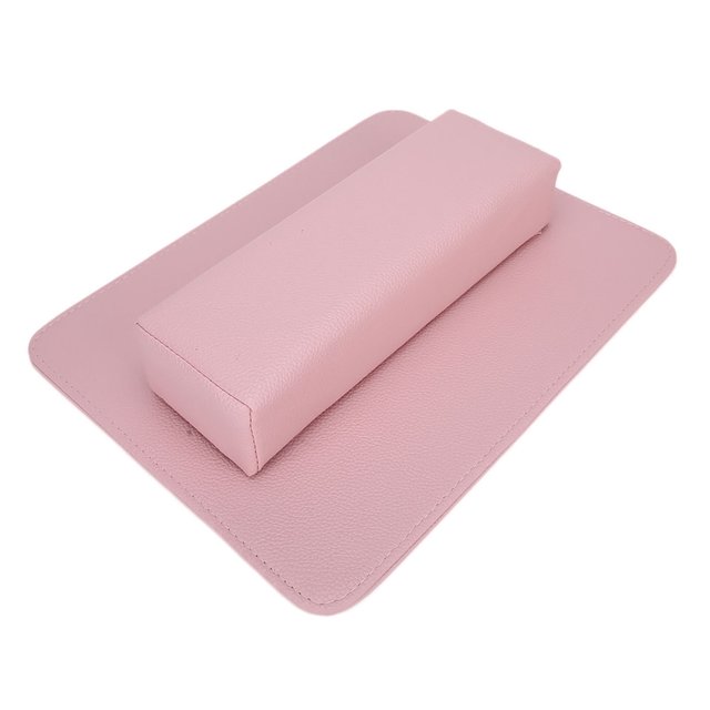 Coussin Doux Résistant à l'Usure pour Art des Ongles, Oreiller pour les Mains, Support d'Accoudoir, Tapis de Manucure pour Salon de Manucure et Usage à la Maison, Réduit la Pression sur les Mains pendant l'Arc des Ongles Rose,Noir