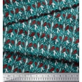 thumbnail image 2 of Soimoi Polyester Crepe Fabric Leaves & Floral Block Print Fabric by Yard 42 Inch Wide, 2 of 3